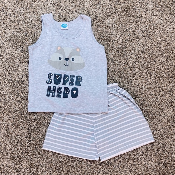 nap Other - Nap Gray Racoon Design Pajama Set - 4T